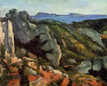 風景 Painting - エスタック ポール セザンヌ マウンテンの岩